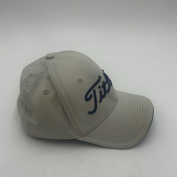 Titleist Tour Pro V1 Mens White Golf Fitted Hat Cap Mesh A-Flex Cap - Picture 2 of 6